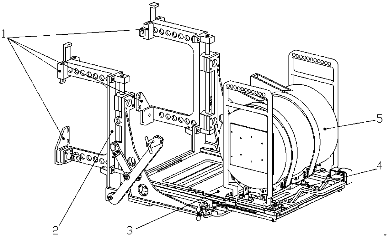 Satellite-mounted equipment mounting device and mounting method