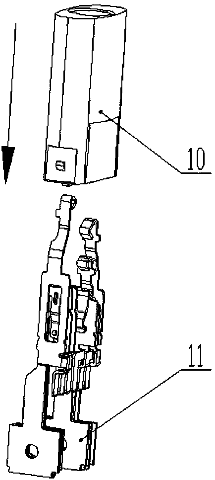 Earphone socket connector quick plug terminal device and process method