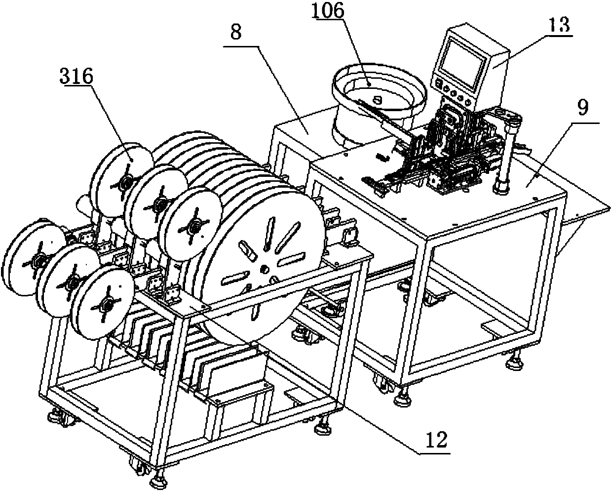 Earphone socket connector quick plug terminal device and process method