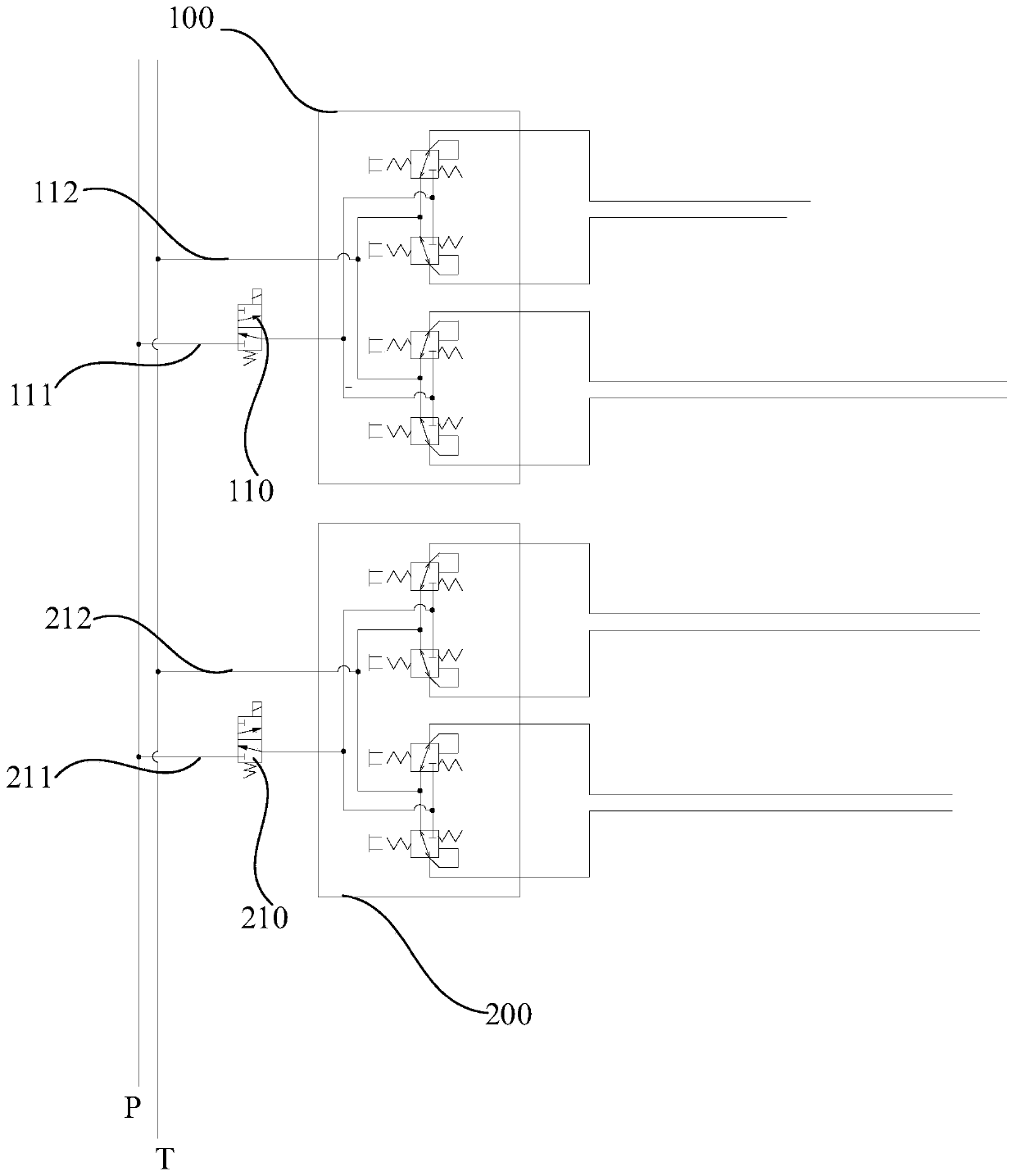 Hydraulic locking oil way, engineering machinery hydraulic system and control method thereof