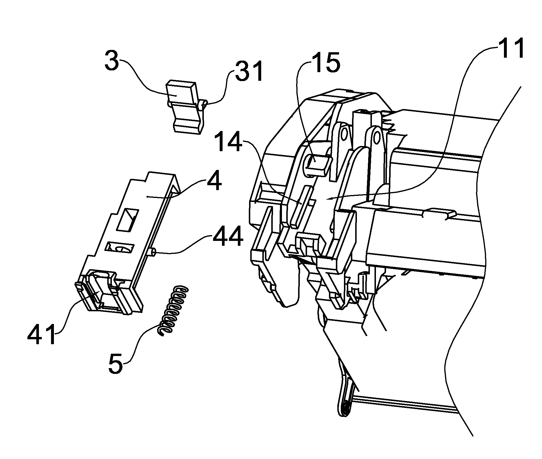 Chip contact mechanism and developer cartridge