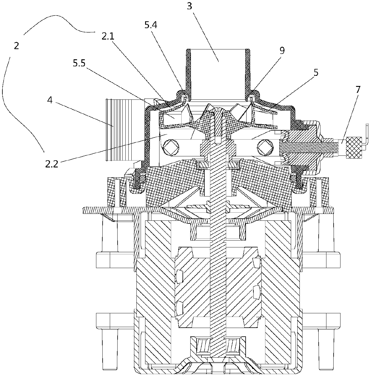 Pump of washing device