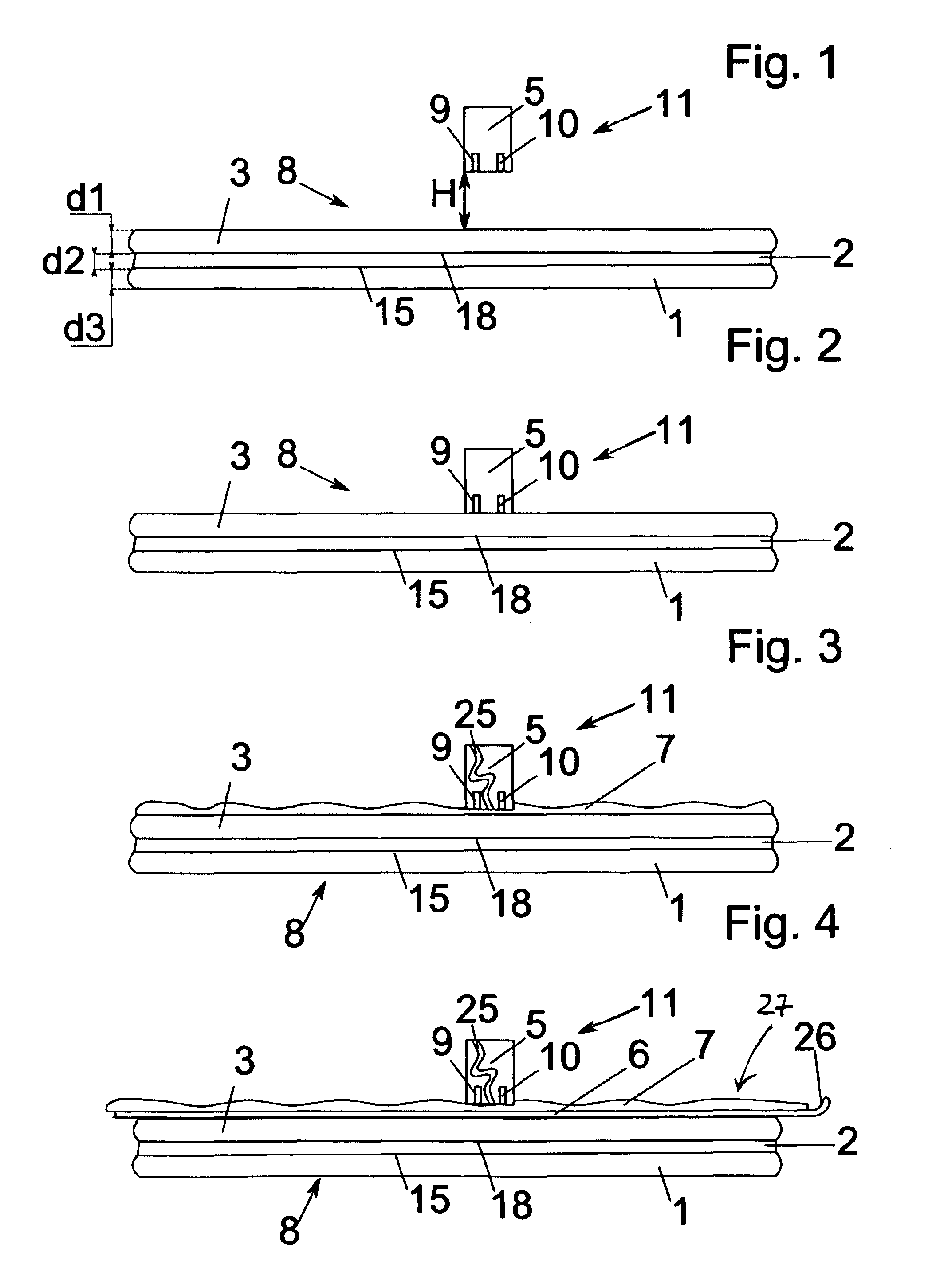 Measuring device and method for measuring layer thicknesses and defects in a wafer stack