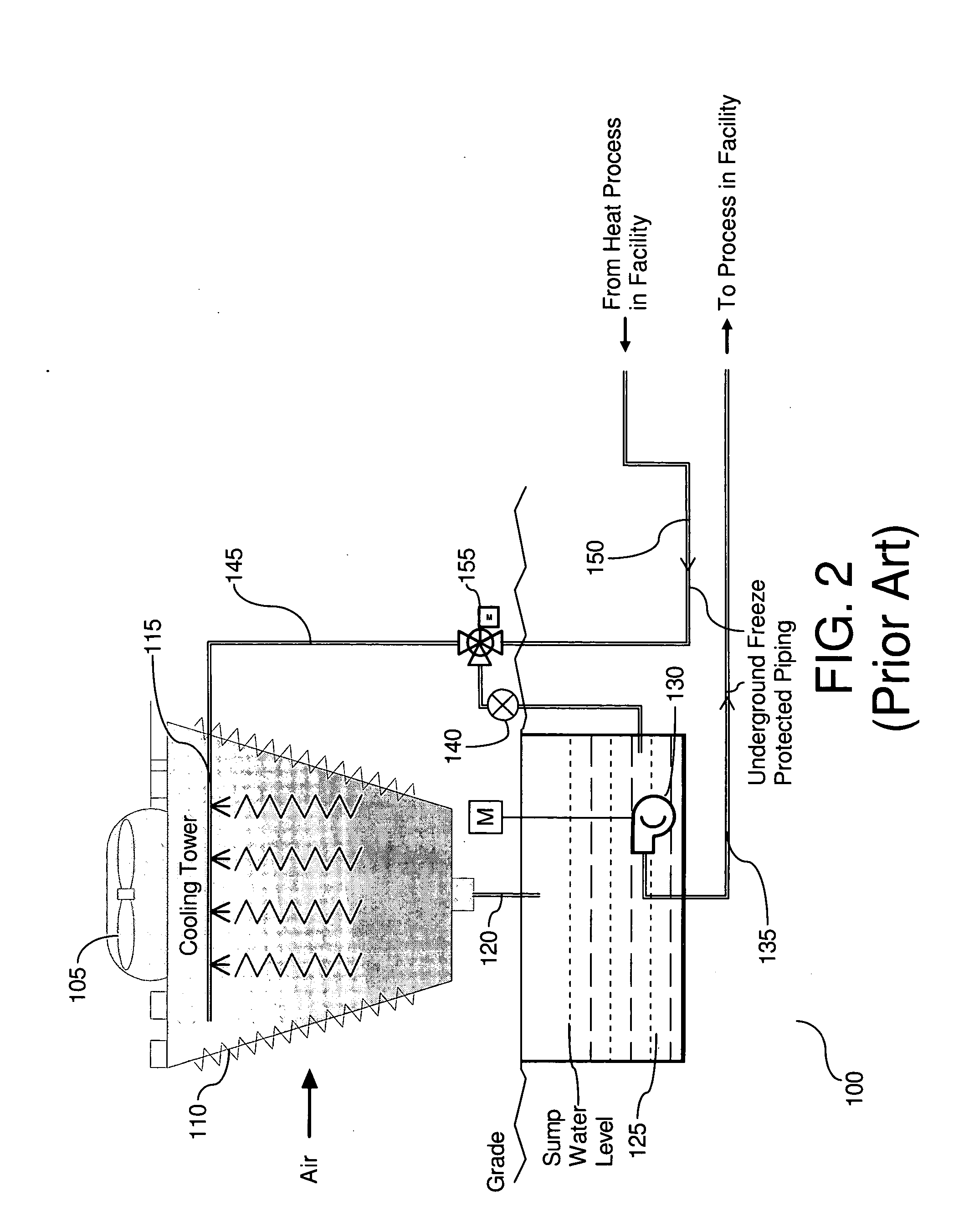 Collector sump cooling tower