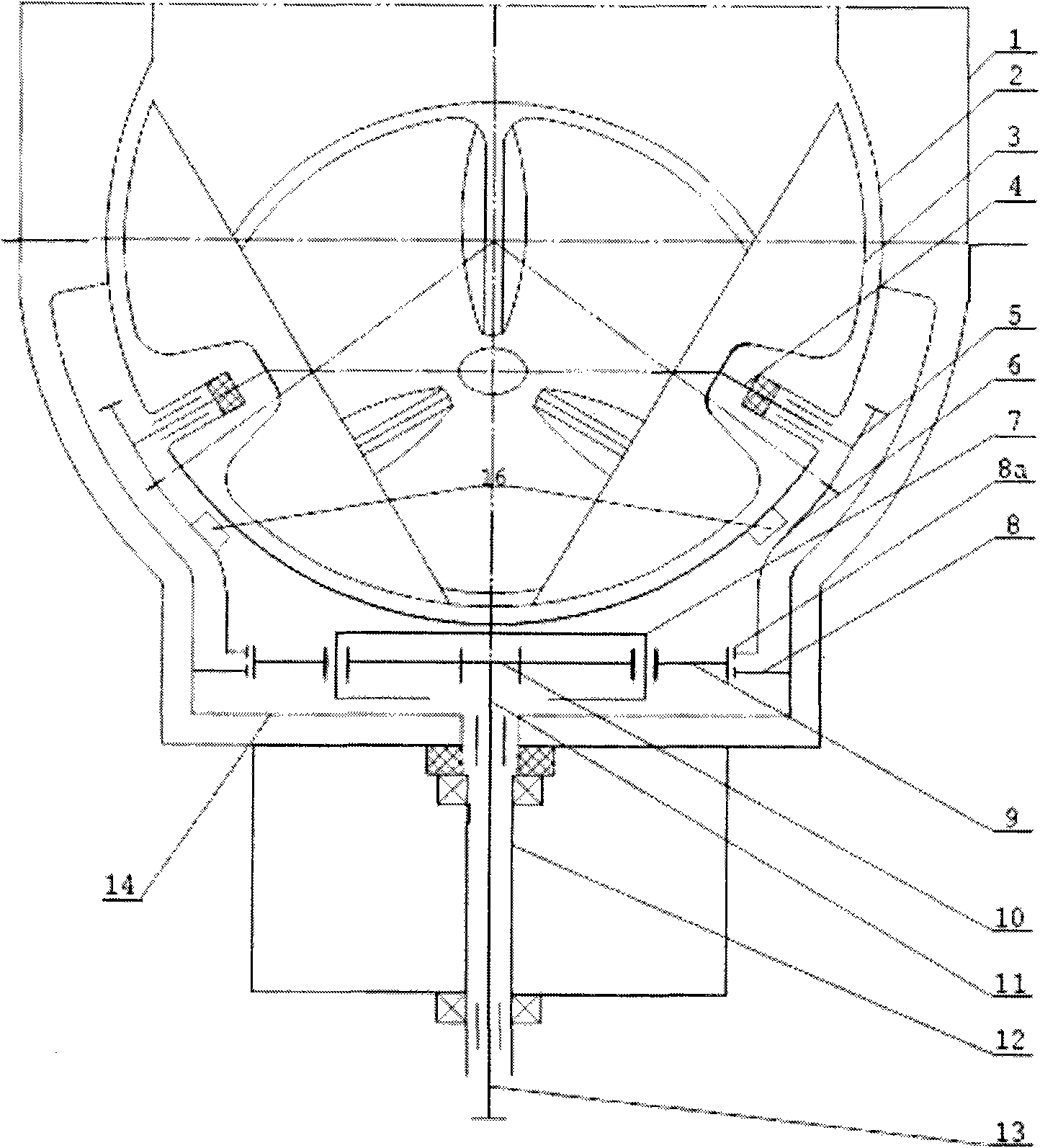 Impeller type washing machine transmission mechanism integrated with inner drum