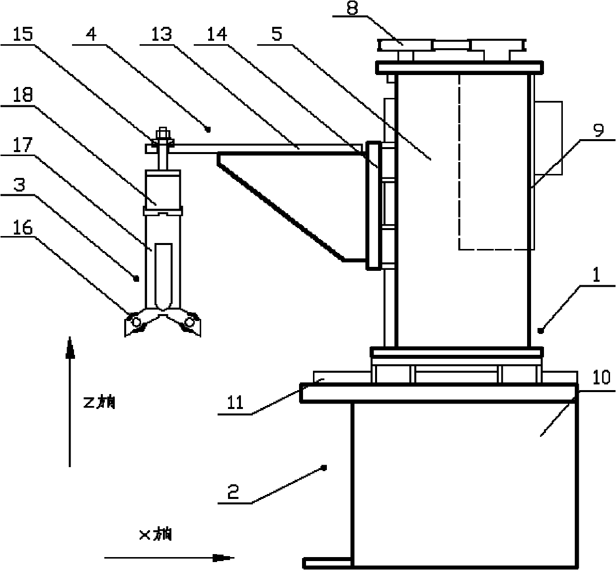 Welded pipe end straightness online detection device