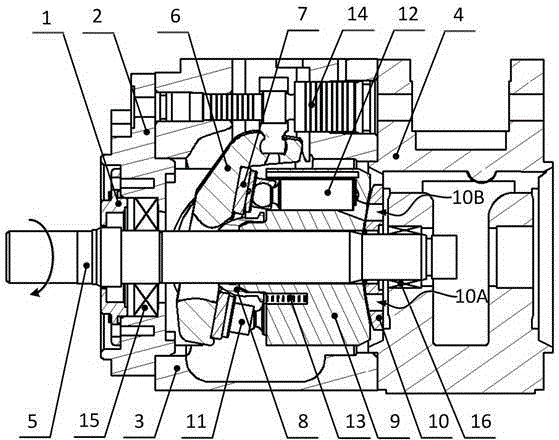 Self-cooling structure for cylinder of swashplate type plunger pump