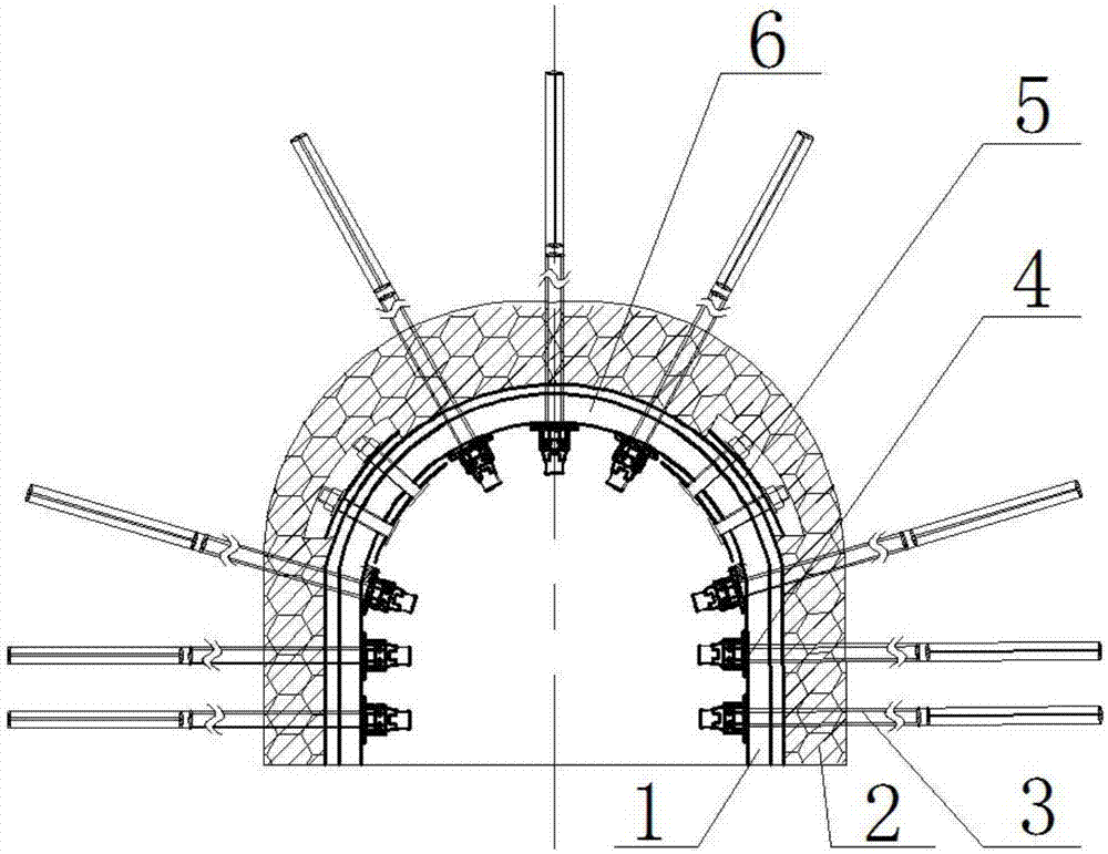 U-type steel bracket capable of actively stabilizing surrounding rock