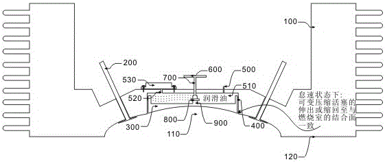 Cylinder head for variable compression ratios