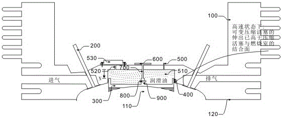 Cylinder head for variable compression ratios