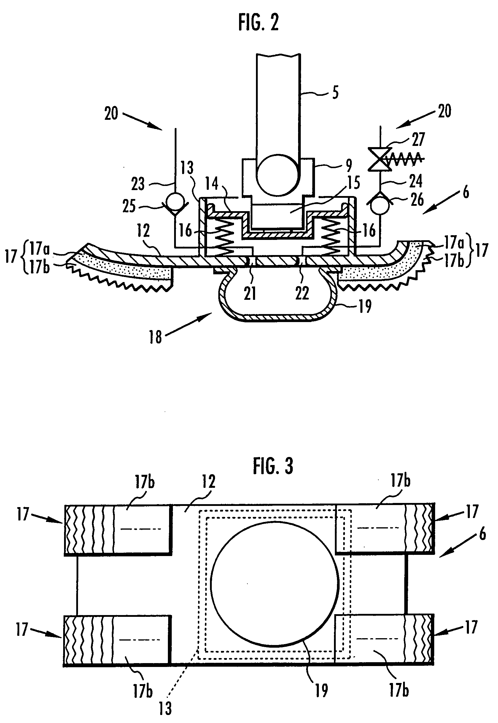 Device for absorbing floor-landing shock for legged mobile robot