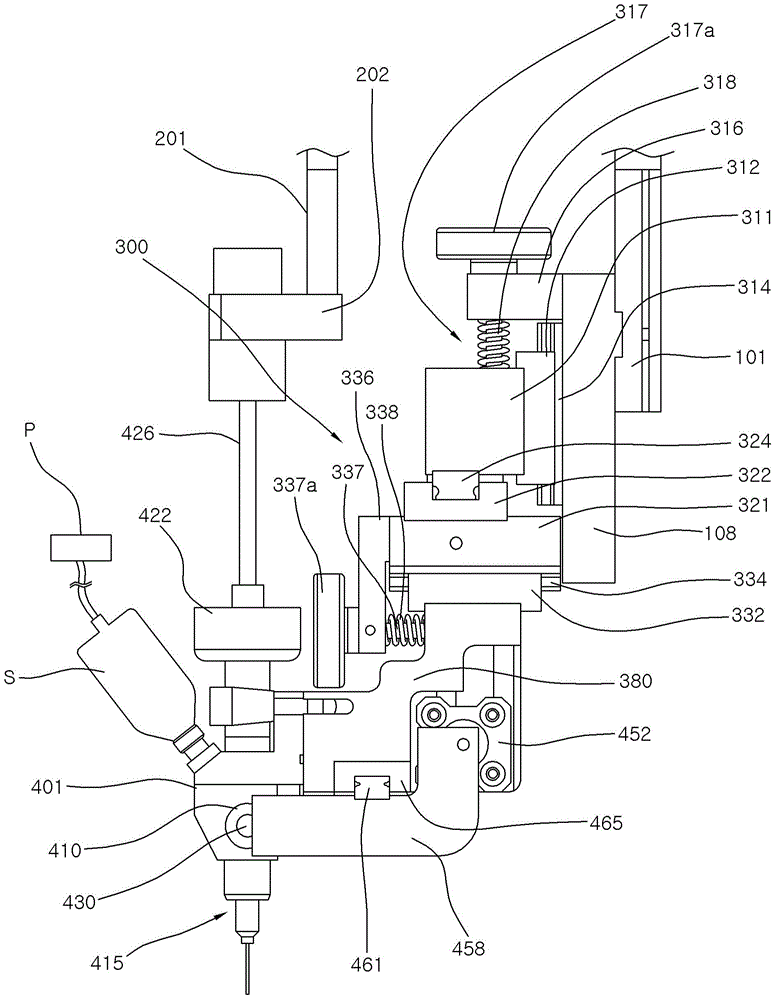 Resin dispensing device