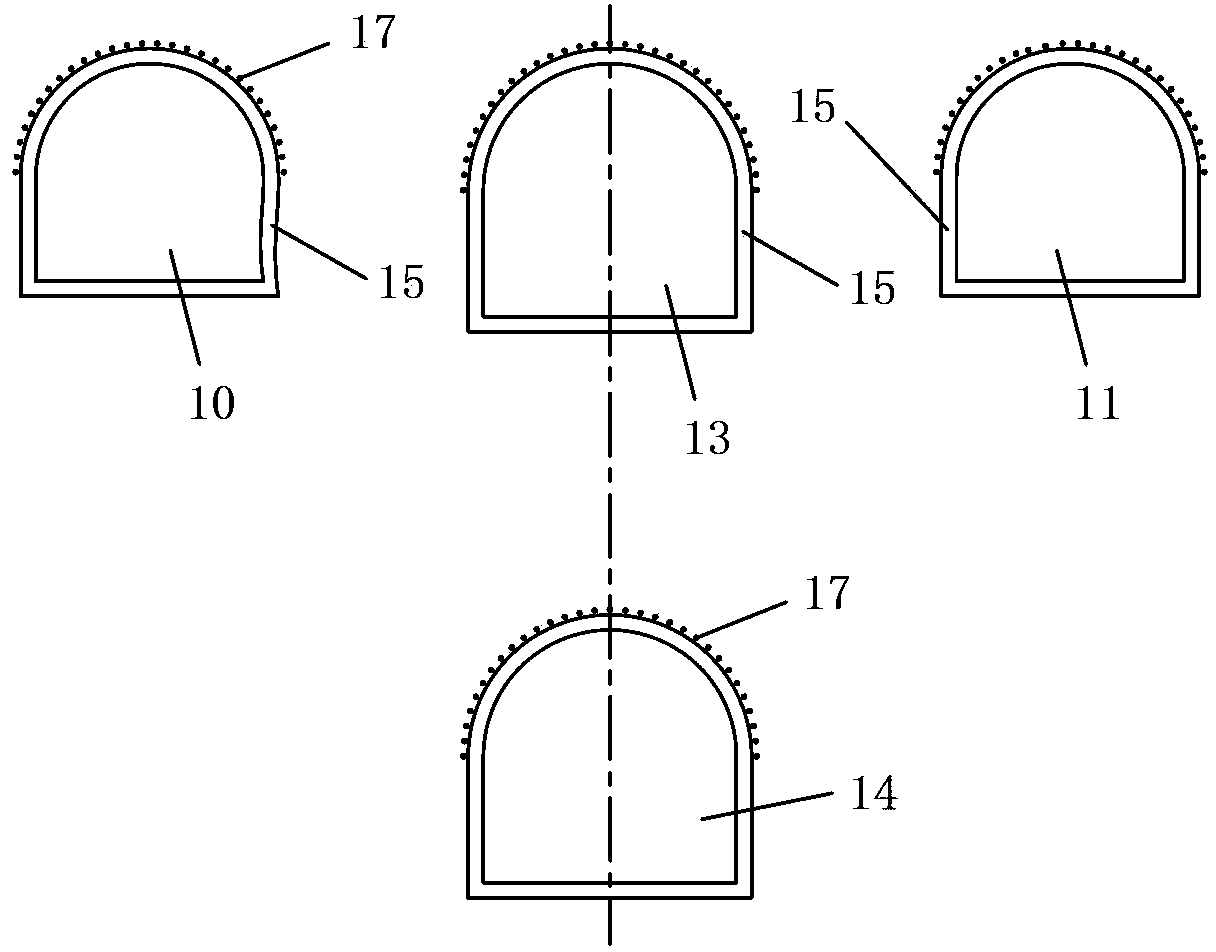Main structure for metro long-span station and pillar arching construction method thereof