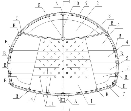 Construction method for wind-blown sand tunnel