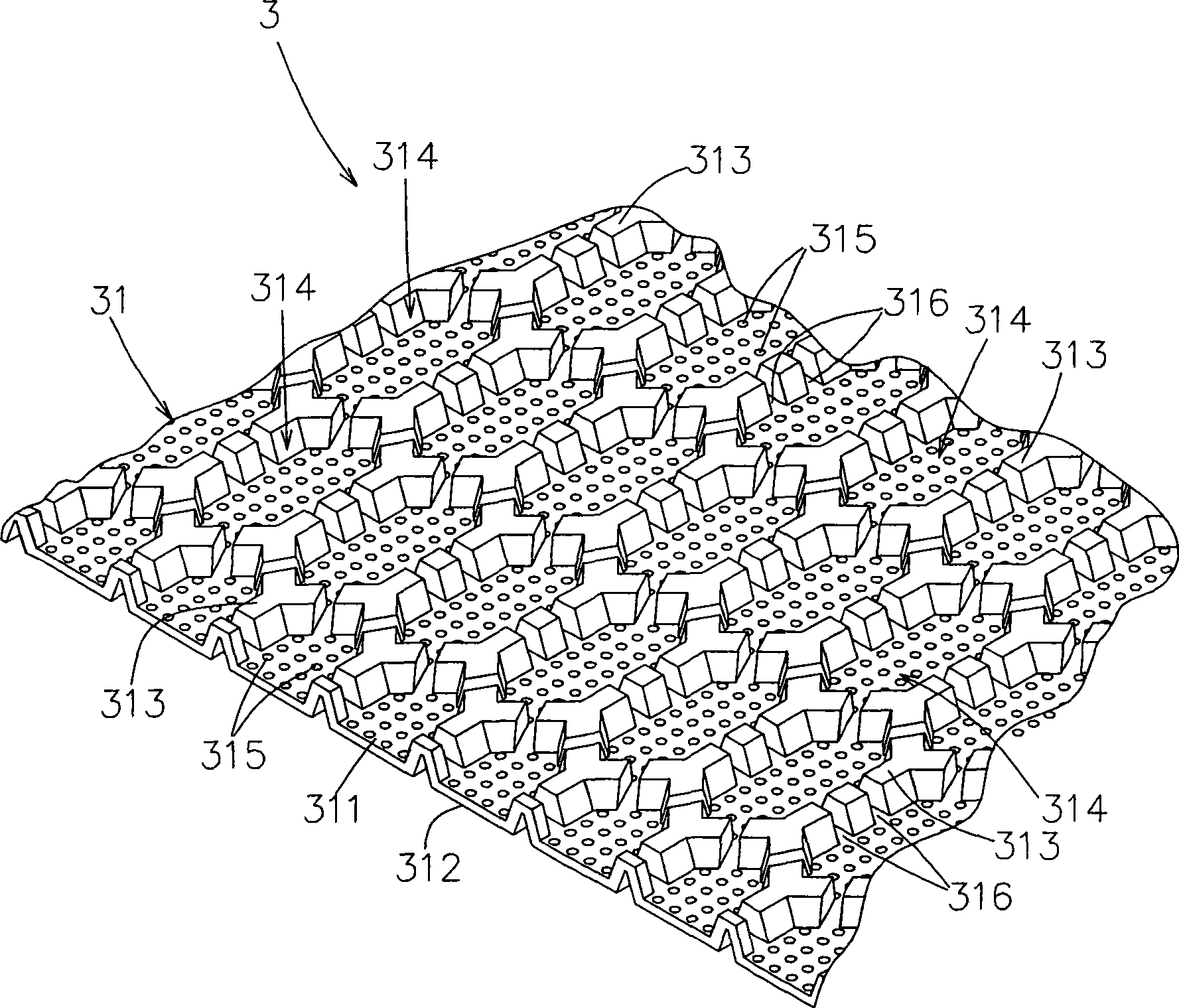 Thin layer article capable of controlling flow direction and toilet articles having the same