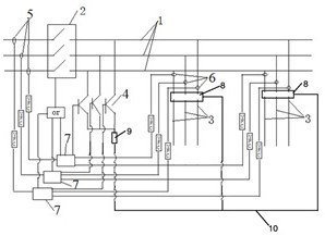 Three-phase line bus and outgoing line fault comprehensive processing device