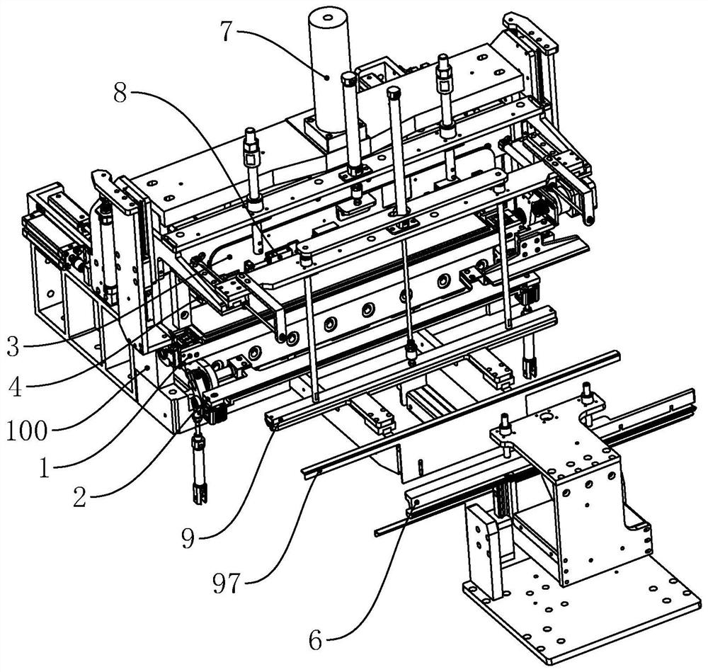 Edge folding device of abdominal pad machine