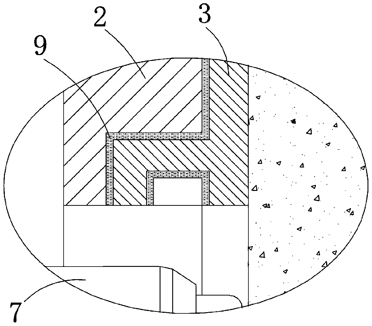 Glass curtain wall with high wind resistance