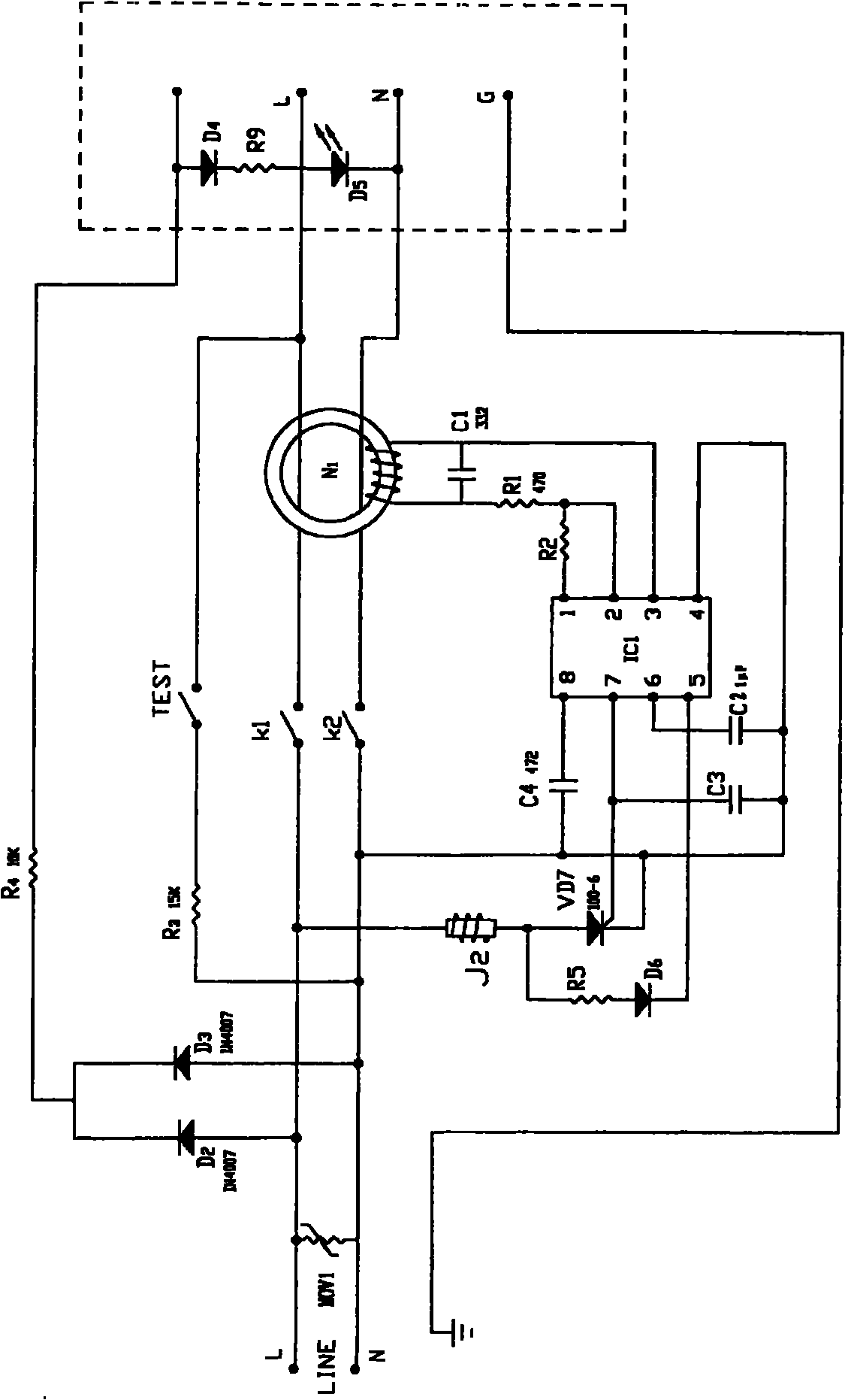 High-sensitivity leakage current detection circuit breaker