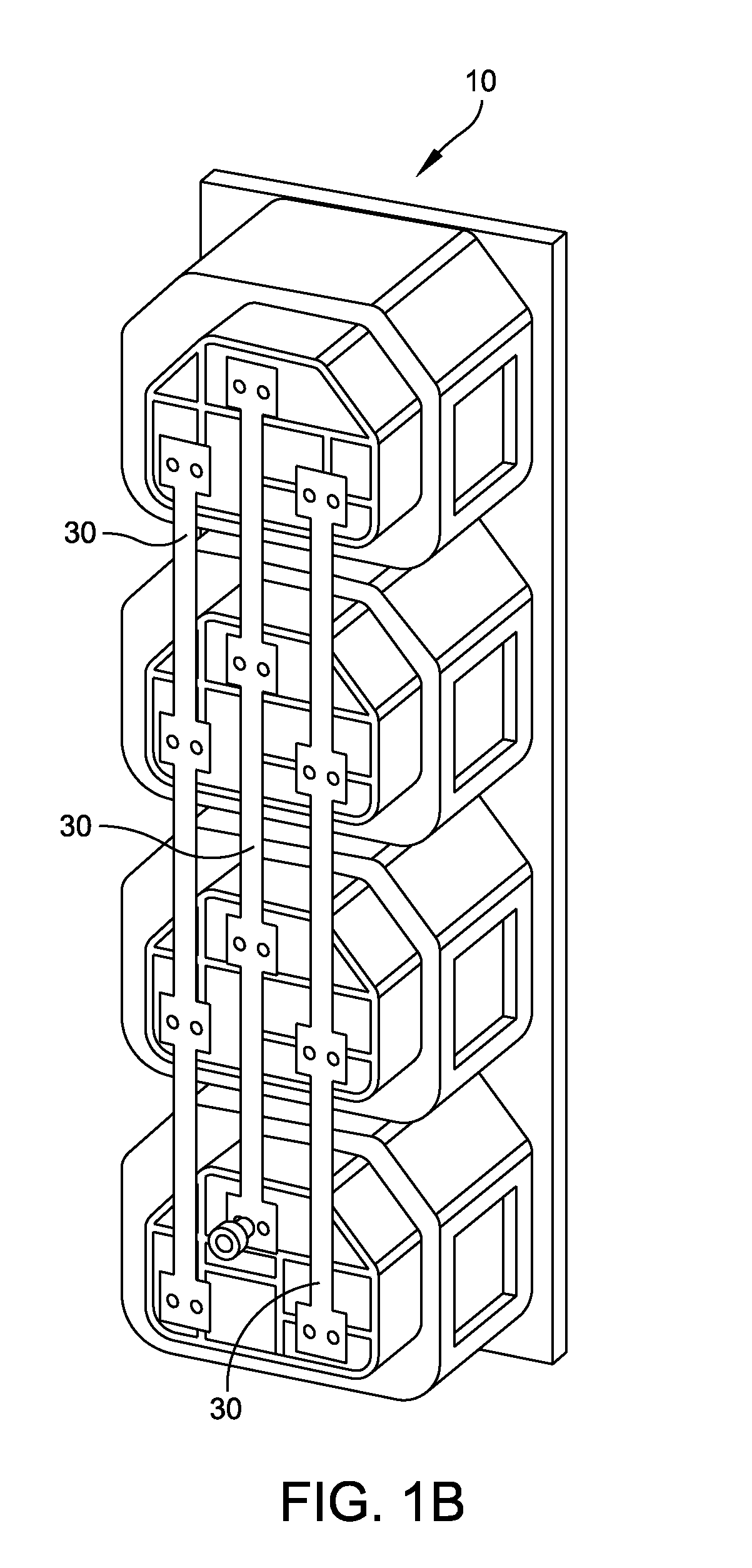 Dual column gang outlets for minimizing installation space