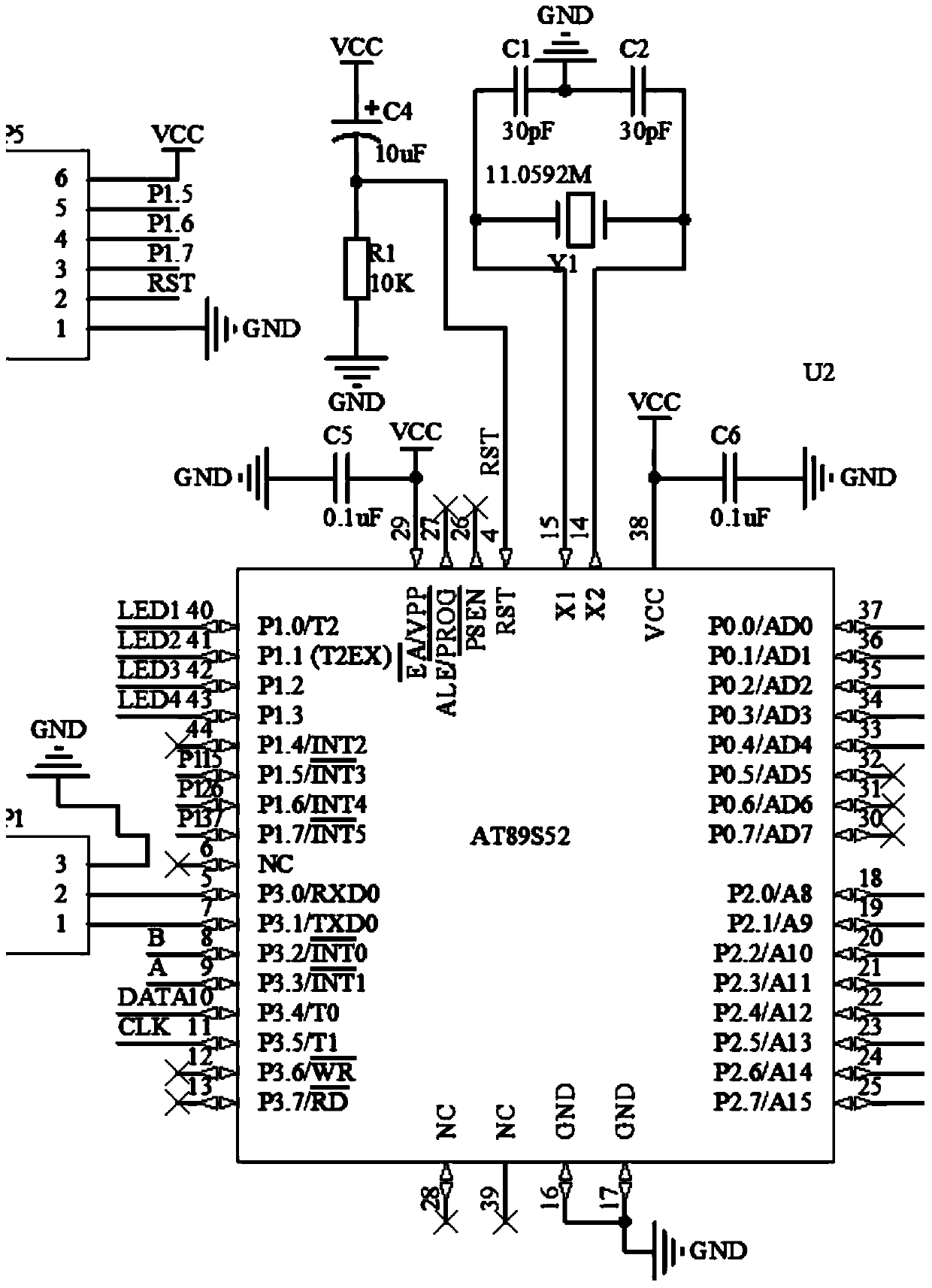 Instrument special keyboard based on single-chip microcomputer and working method thereof