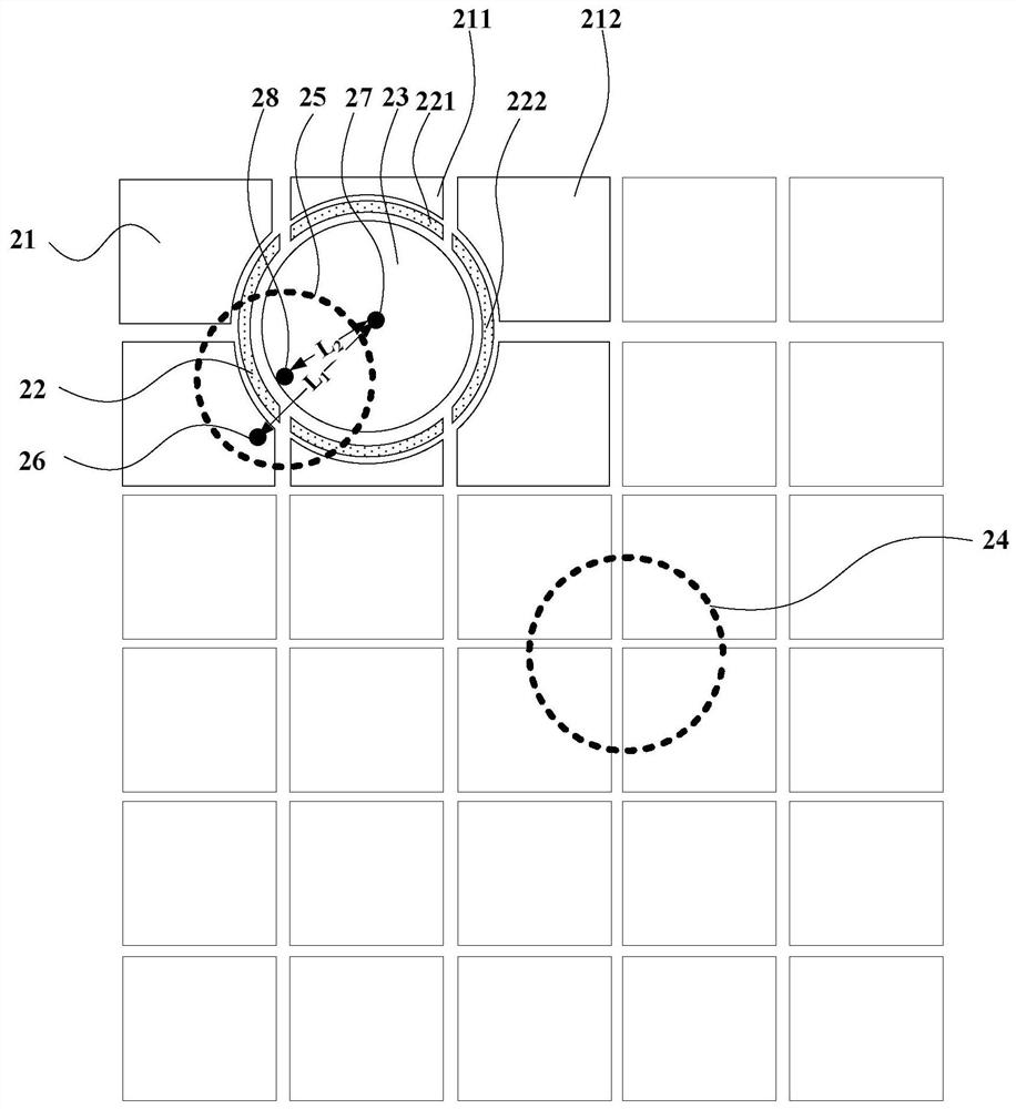 A touch panel, a touch device, and a touch position detection method