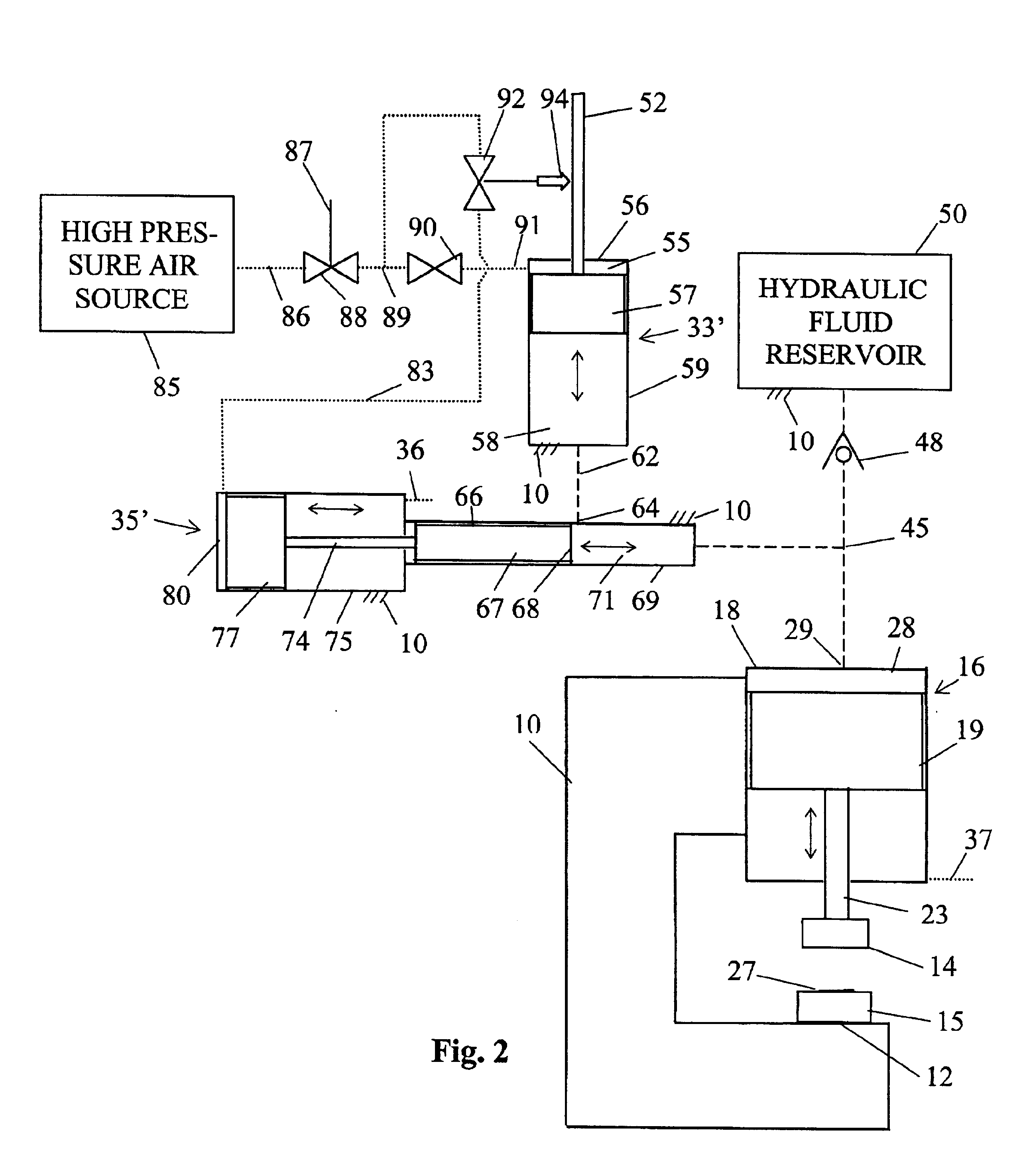 Two stage punch press actuator with output drive shaft position sensing