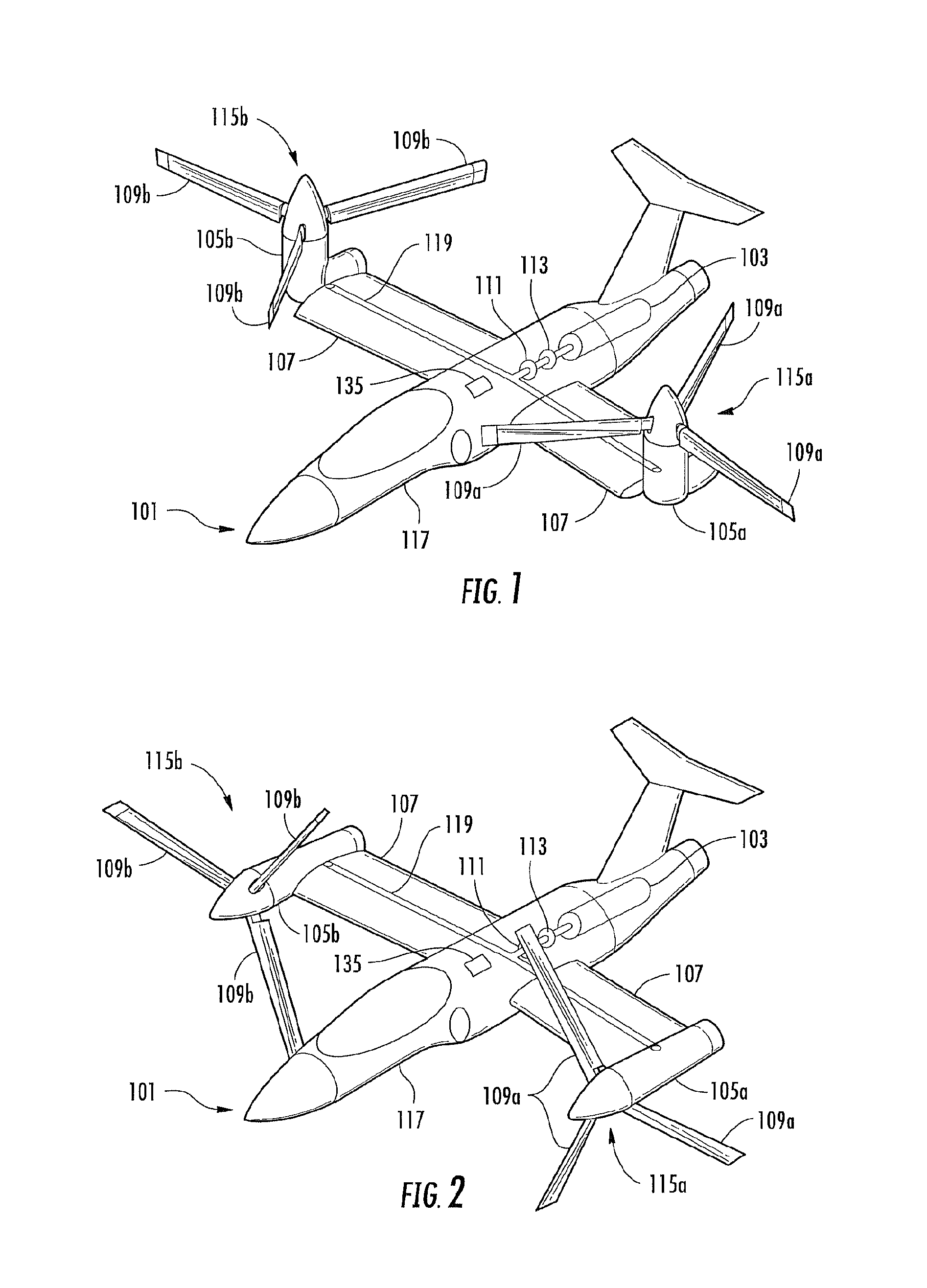 Method and apparatus for in-flight blade folding