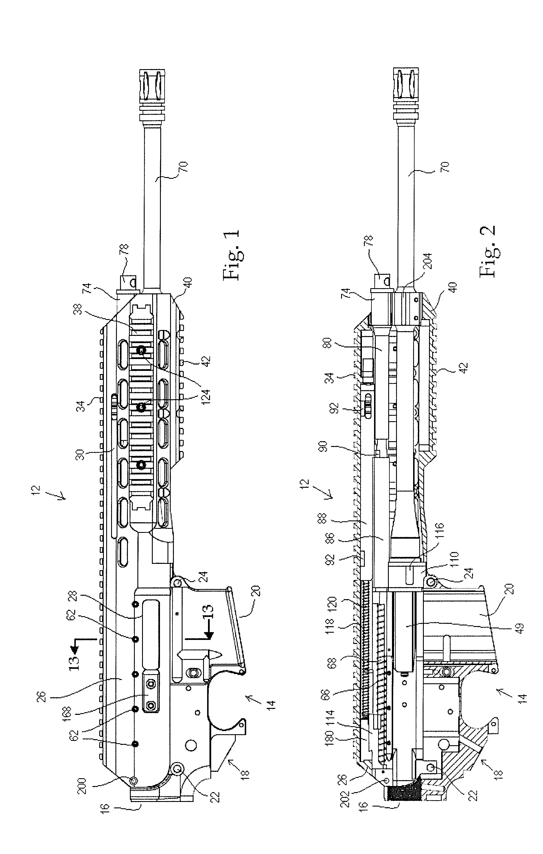 Gas piston operated upper receiver system