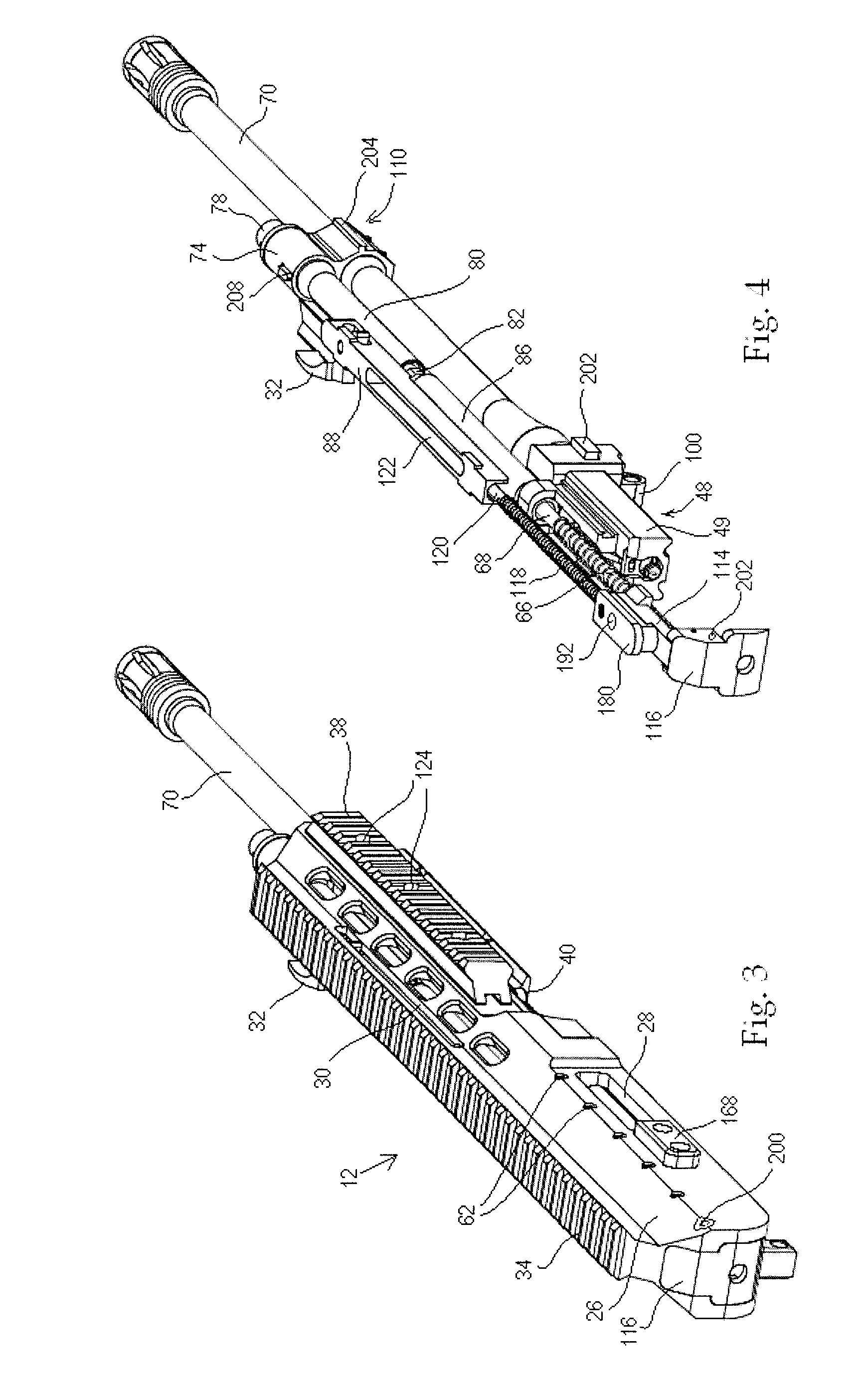 Gas piston operated upper receiver system