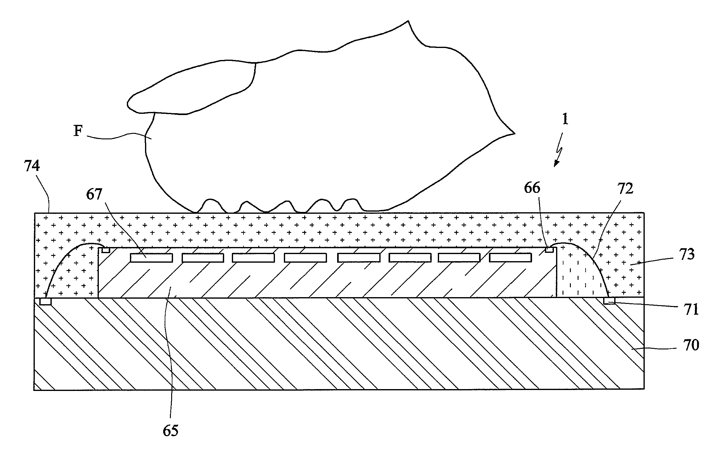 Capacitive sensing array device with high sensitivity and electronic apparatus using the same