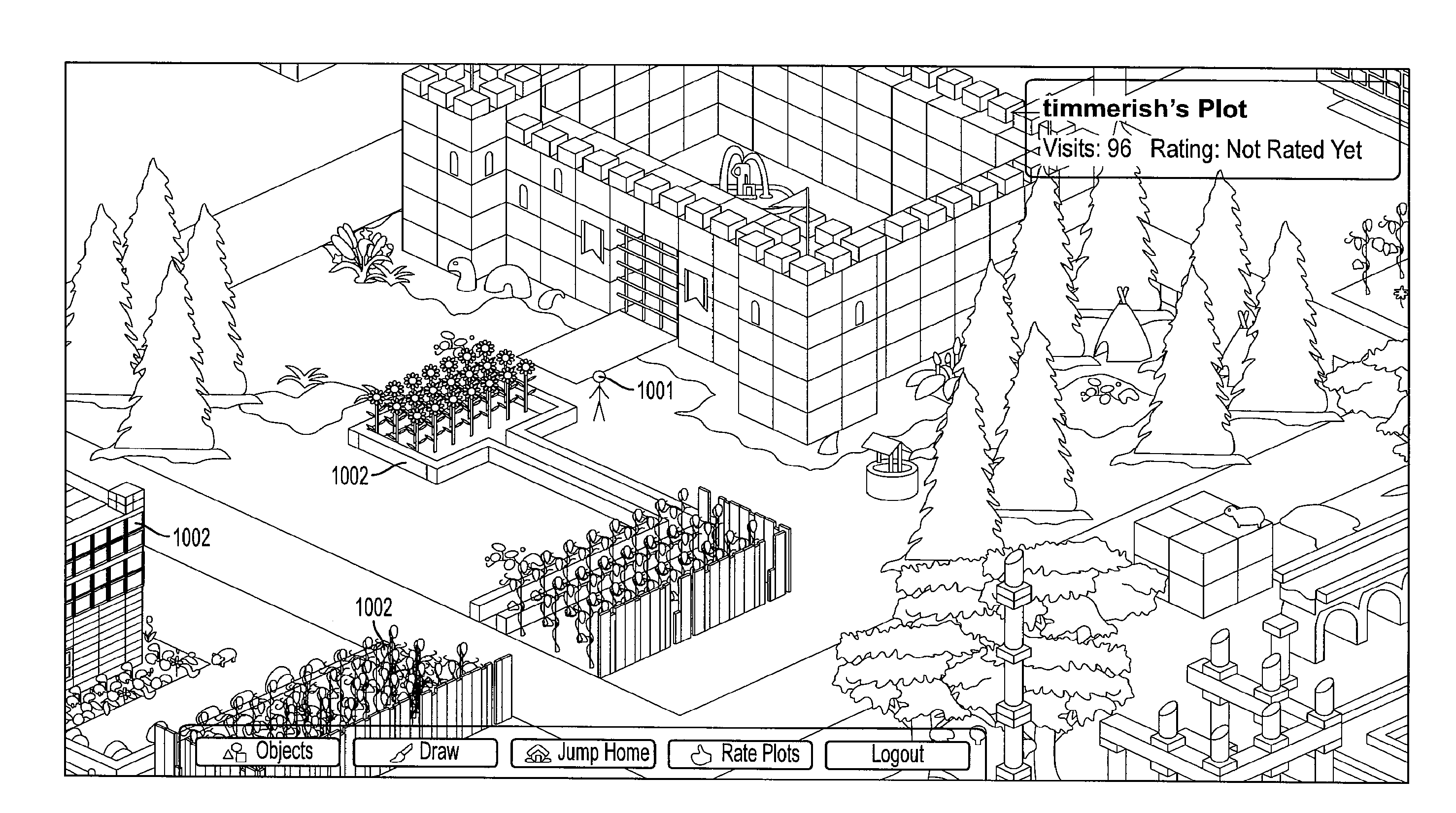 2.5-dimensional graphical object social network