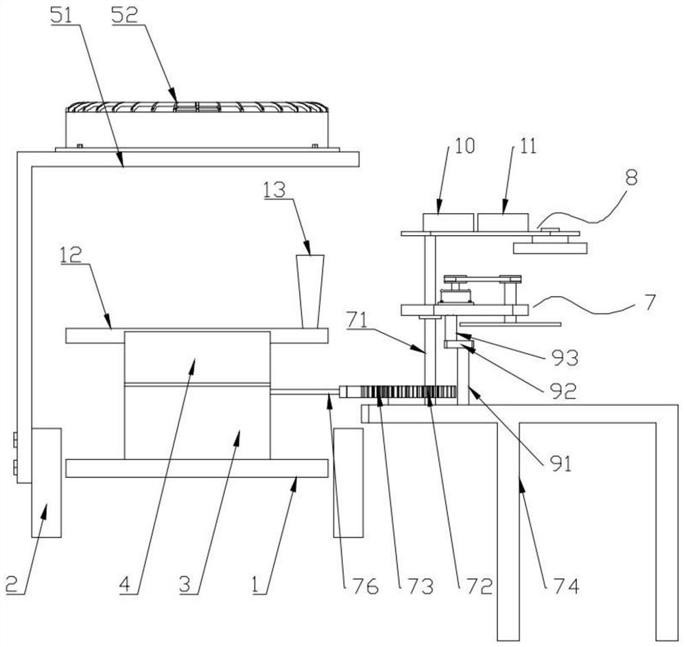 Automatic cooling and degating production line for battery fixing bracket