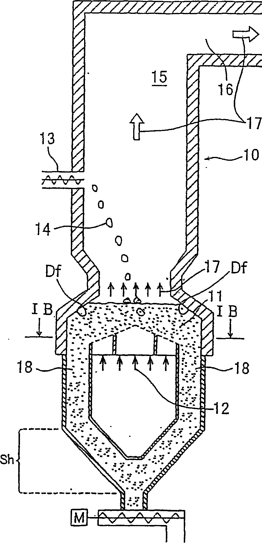 Fluidized-bed gasification furnace