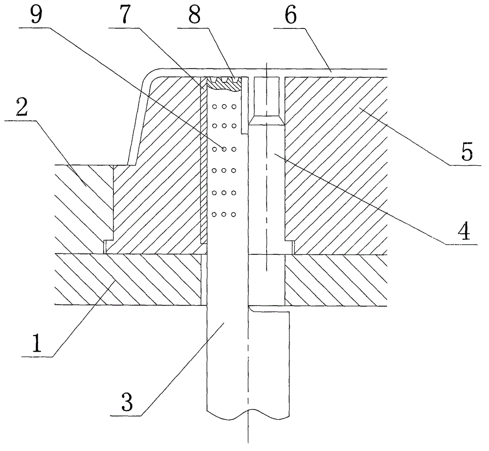 Push rod mechanism of metal die-casting mold