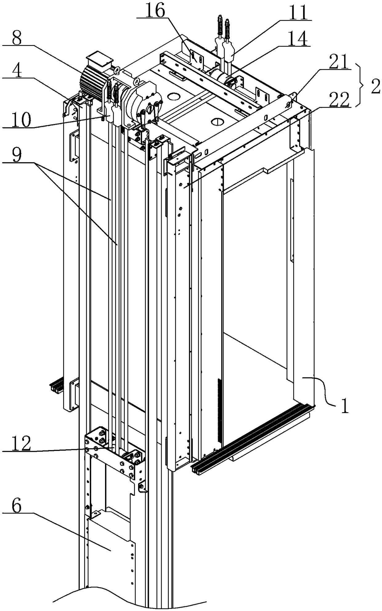 Backpack type steel belt elevator