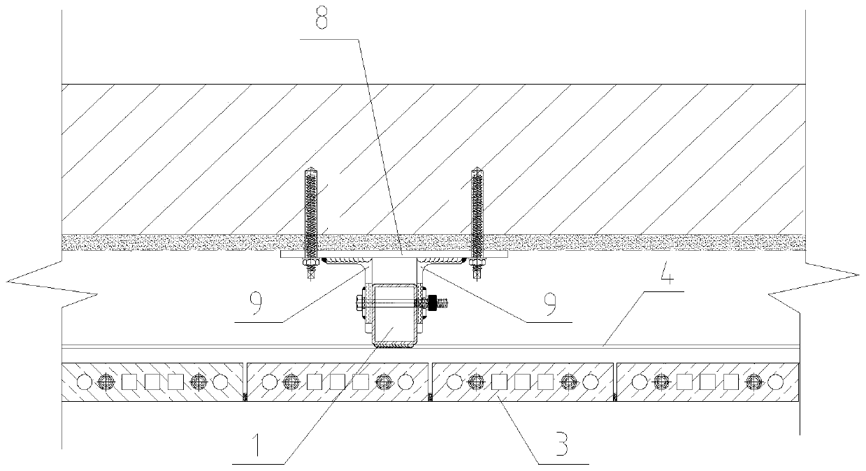 Building outer facade hollow brick installing structure and process