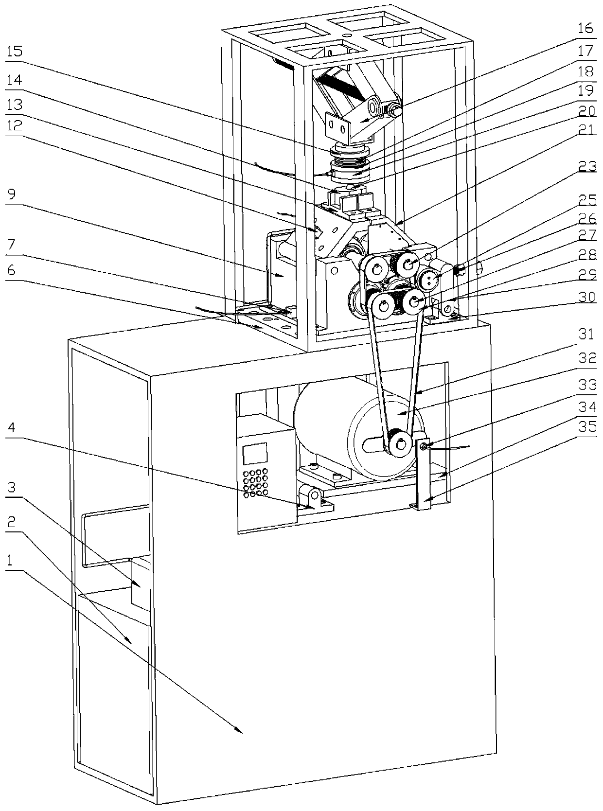 Biaxial loading four-line contact pure rolling cylindrical roller fatigue life testing machine