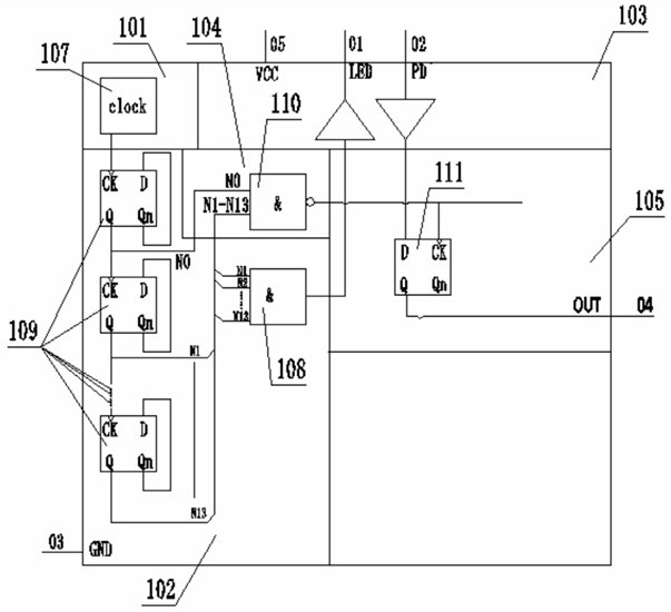 Low-power-consumption photoelectric switch sensor for intelligent gas meter of Internet of Things