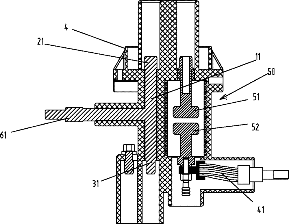 Three-phase common-proper compact type solid insulation high voltage alternating current vacuum switching cabinet