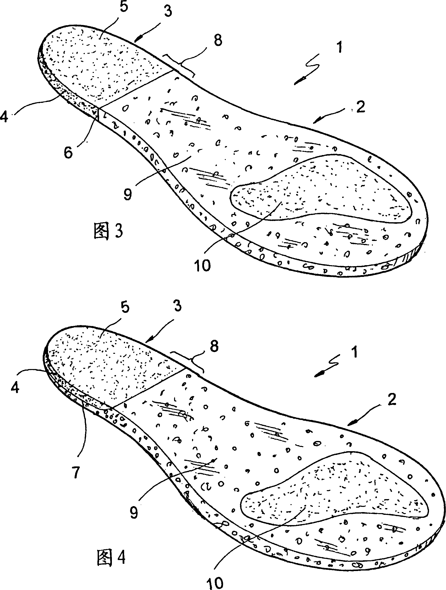 Composite footwear insole, and method of manufacturing same