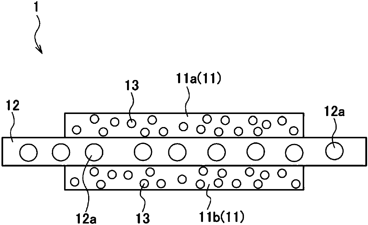 Double-sided adhesive tape, electronic instrument propided with said double-sided adhesive tape, disassembly structure provided with said double-sided adhesive tape, and adhered structure