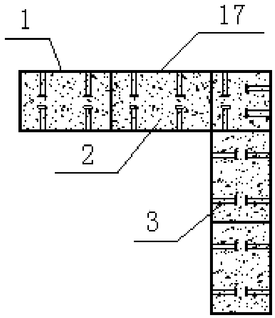 L-shaped steel pipe bundle composite structure