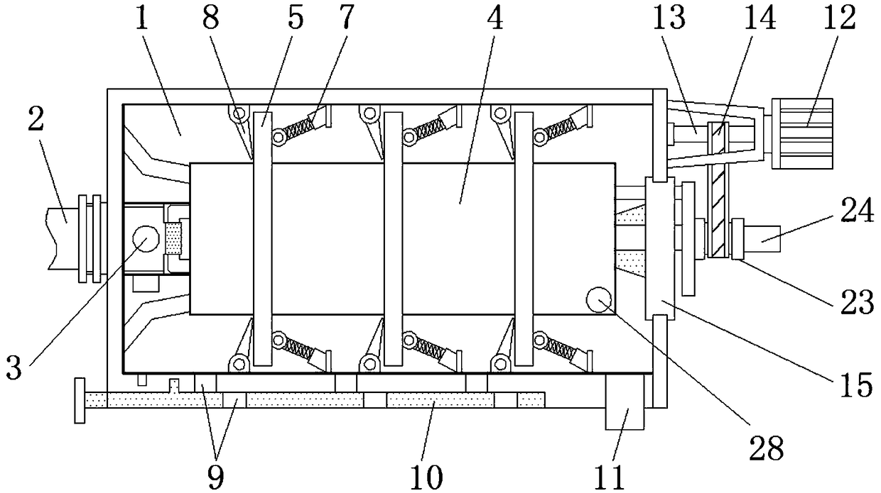 Filter device for treating industrial sewage