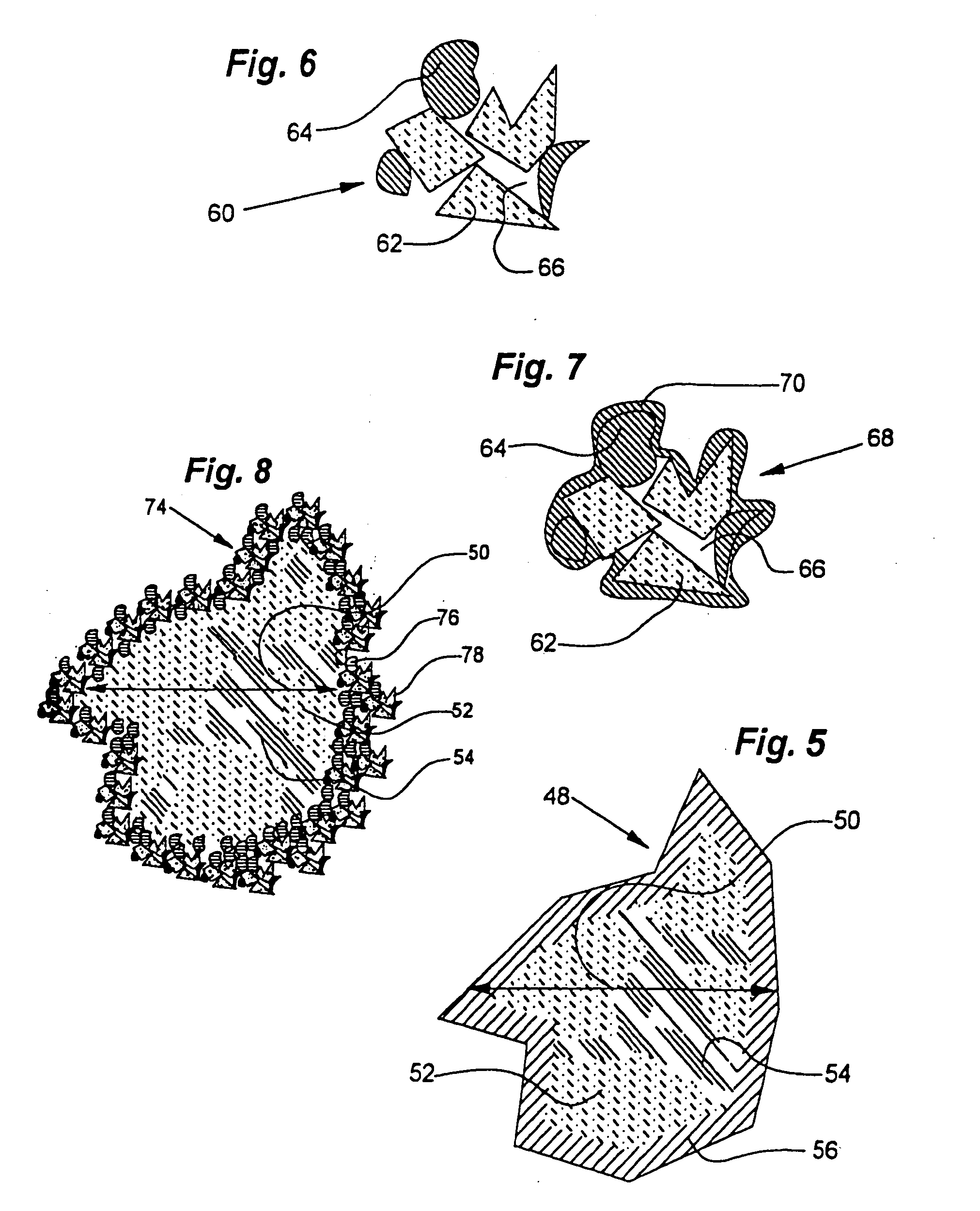 Heterogeneous composite bodies with isolated lenticular shapped cermet regions