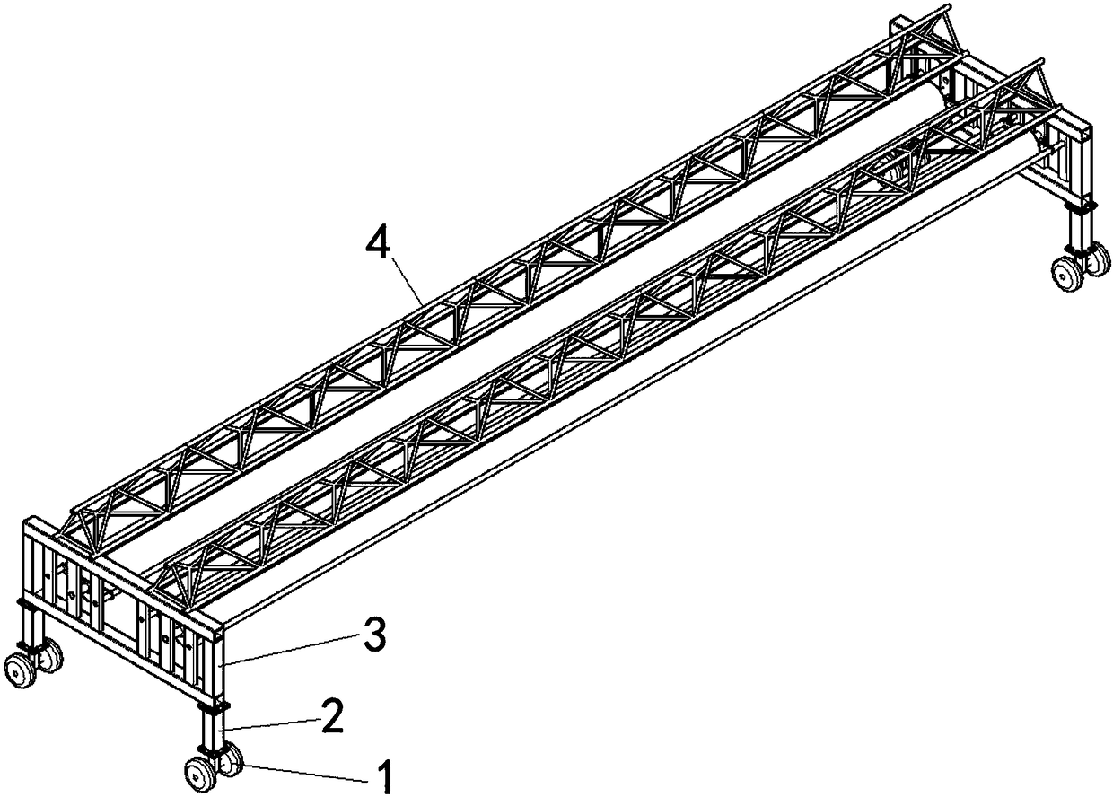 Thermal insulation material laying device for concrete face pouring surface