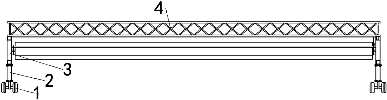 Thermal insulation material laying device for concrete face pouring surface