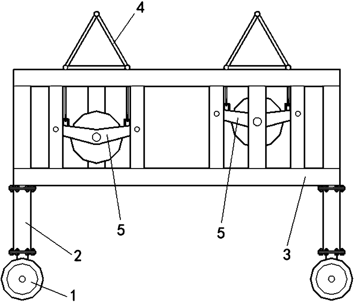 Thermal insulation material laying device for concrete face pouring surface