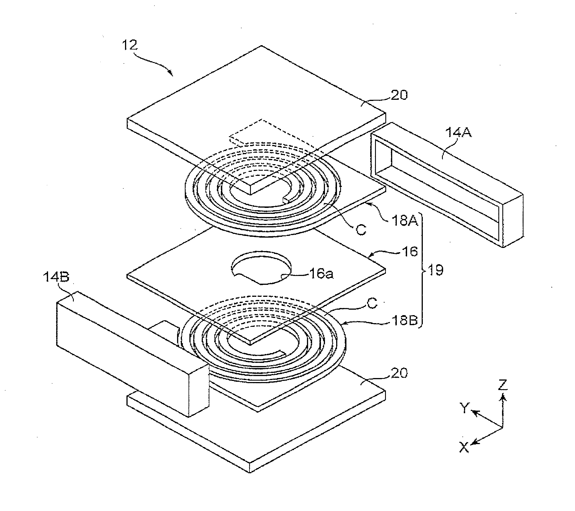 Planar coil element and method for producing the same