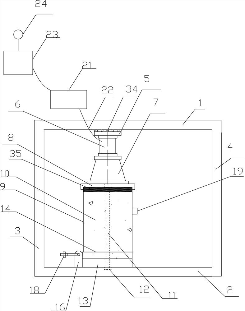 A torsional shear test device and method for undisturbed samples of soil-rock interface